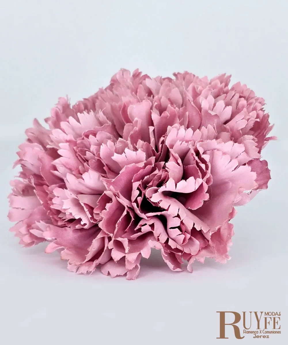 Flor peonia flamenca color rosa palo