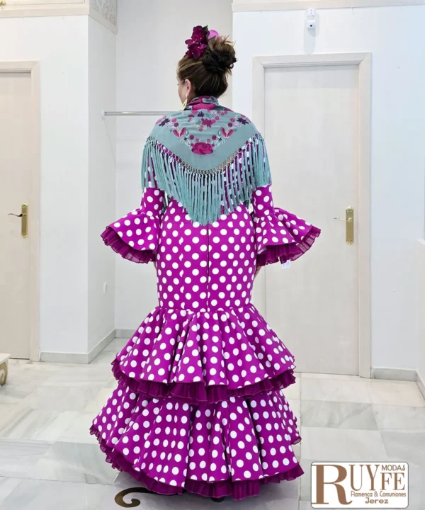 Traje de flamenca Rafaela color liso