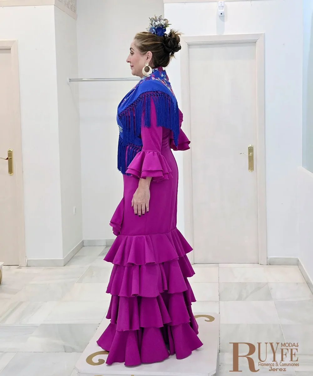 Traje de flamenca Manuela color liso