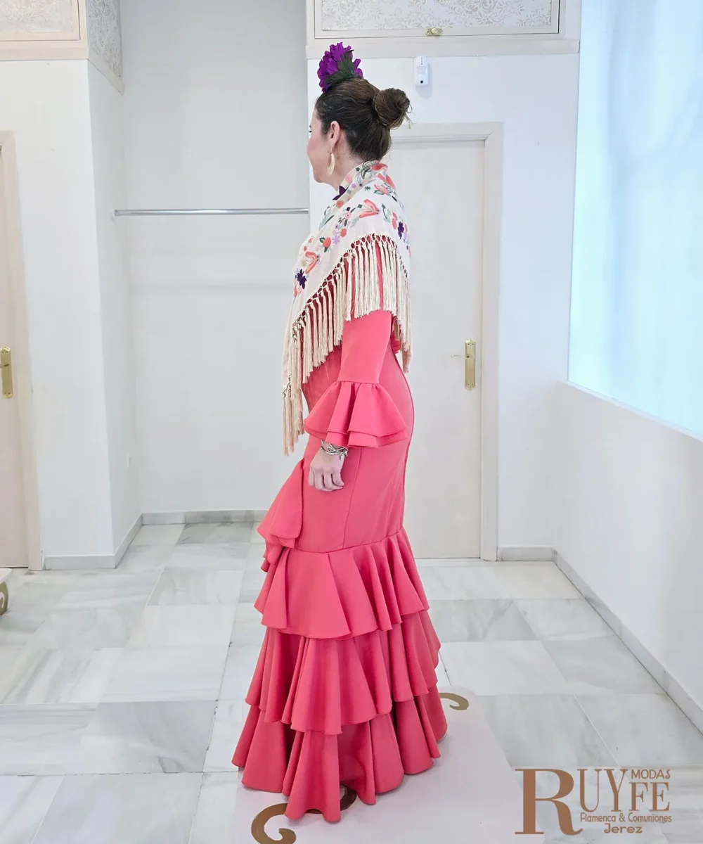Traje de flamenca Manuela color liso