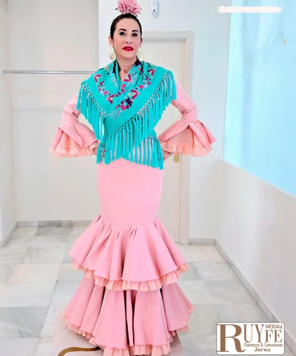 Traje de flamenca Rafaela color liso