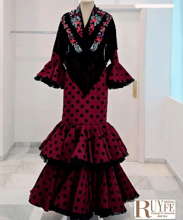 Traje de flamenca Rafaela color liso