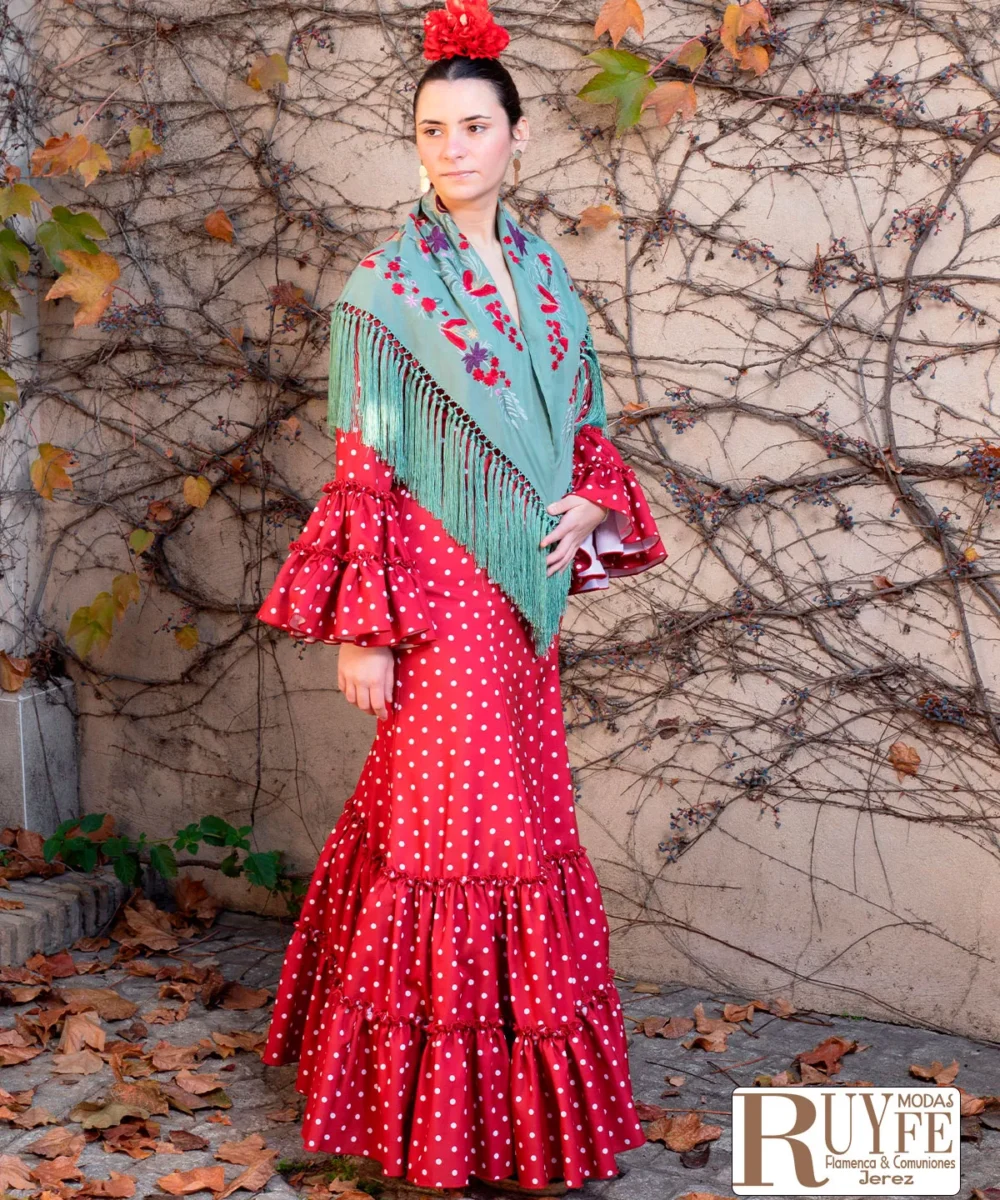 Traje de flamenca Carmen color liso