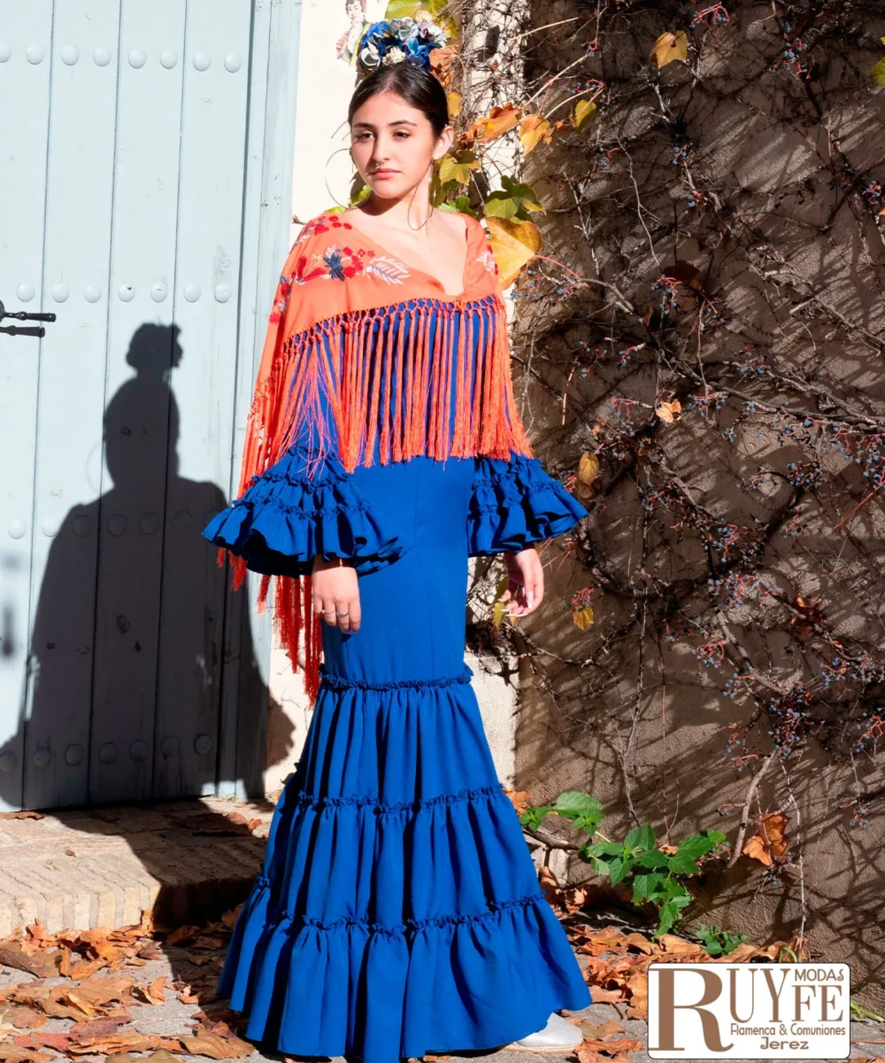 Traje de flamenca Carmen color liso