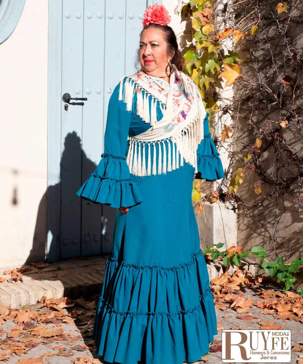 Traje de flamenca Carmen color liso