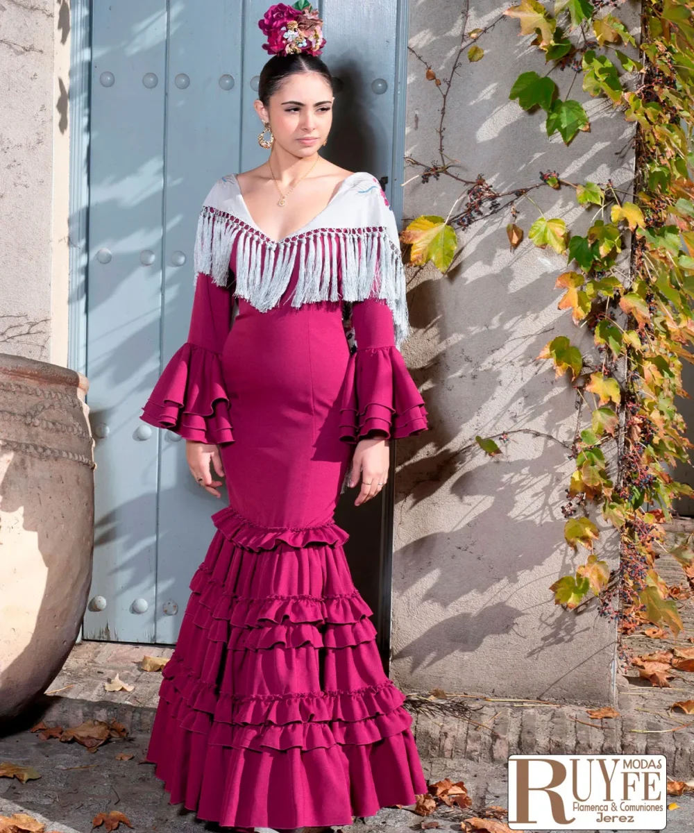 Traje de flamenca Alegría color liso
