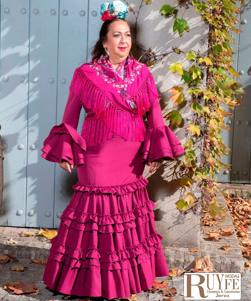 Traje de flamenca Alegría color liso