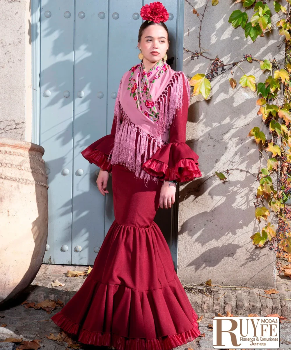 Traje de flamenca Romero color liso