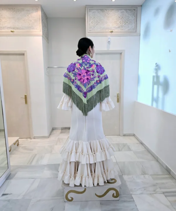 Mantón Jazmín verde