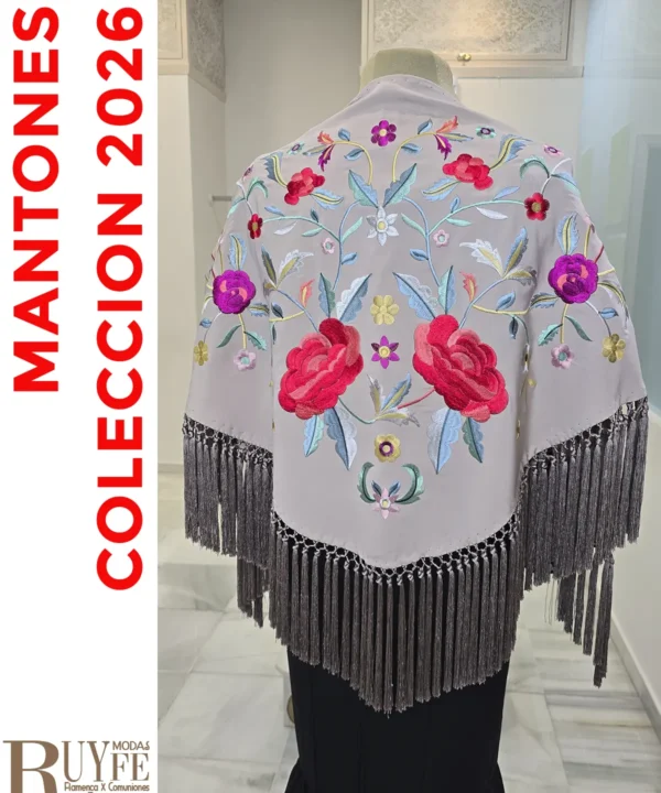 Mantón flamenco Tostado