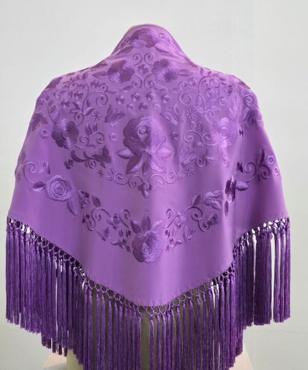 Mantón color malva