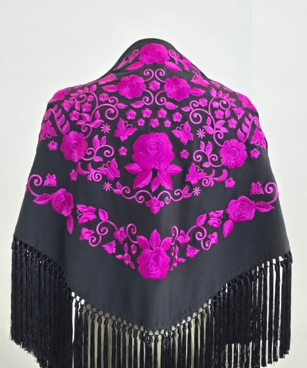 Mantón negro-Buganvilla