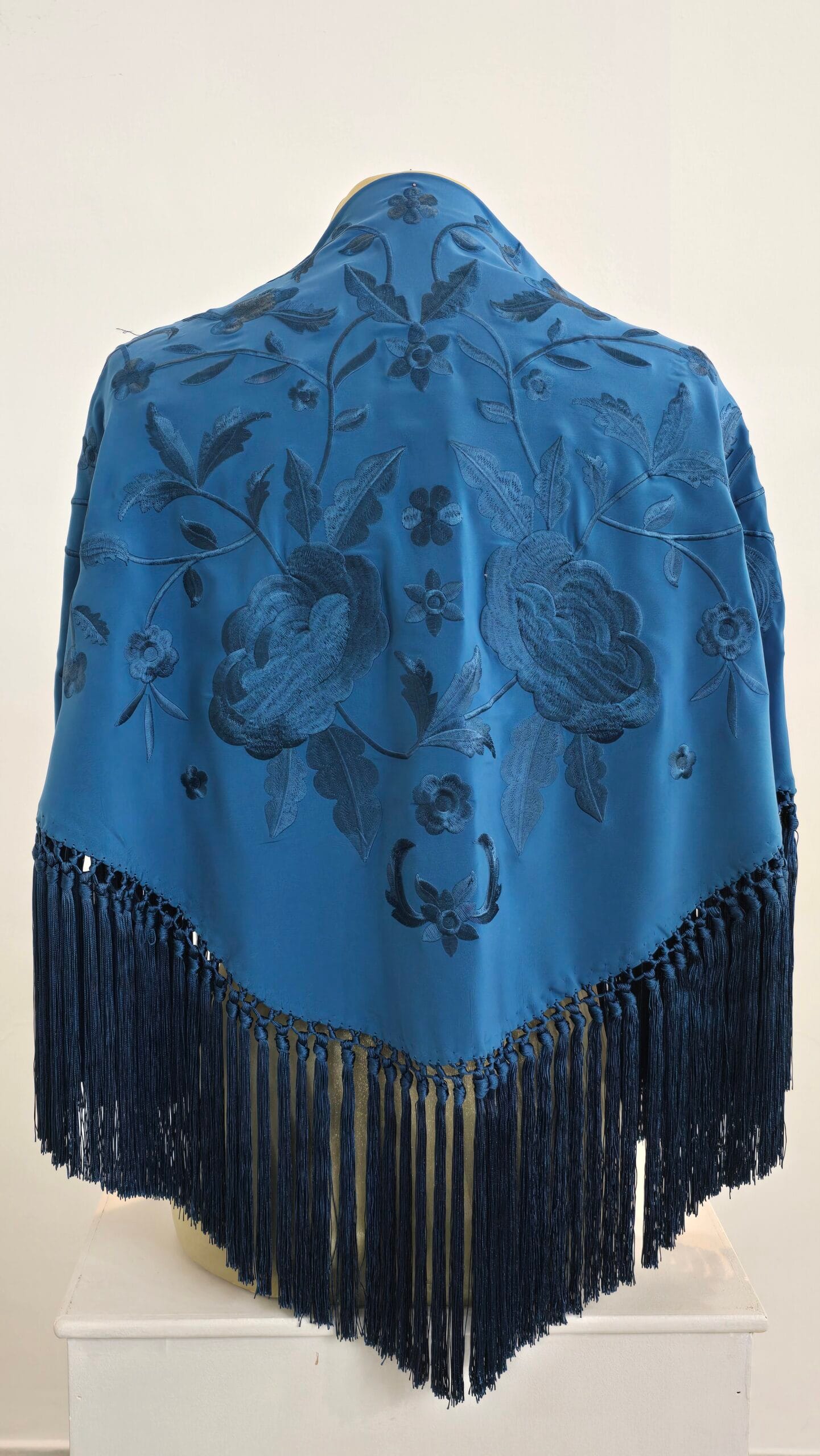 Mantón Sofía Aguamarina monocolor