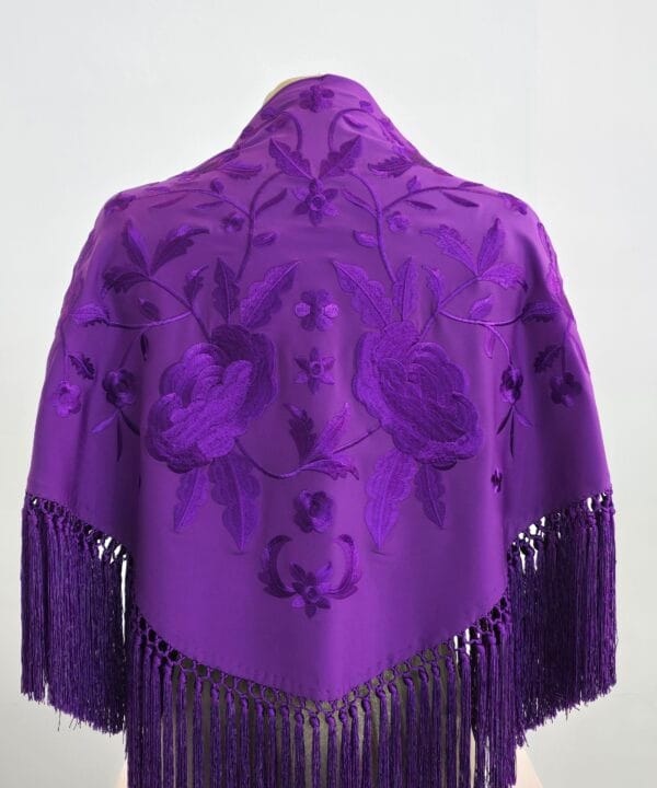 Mantón Morado monocolor