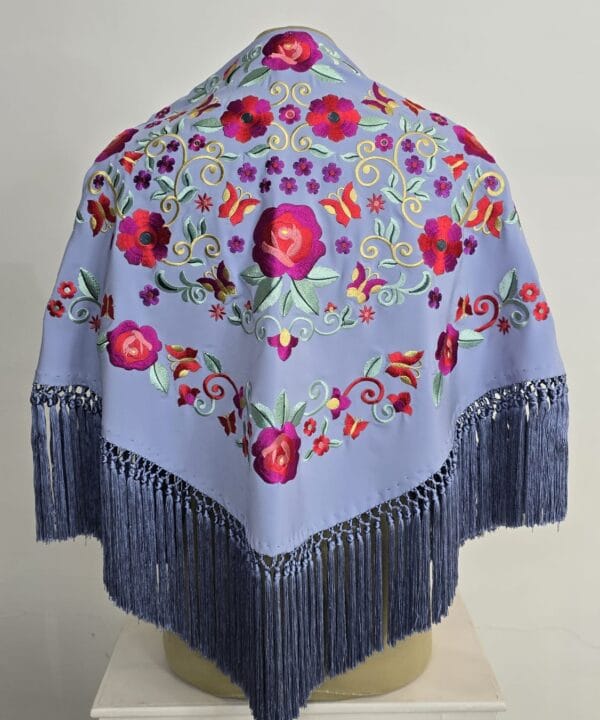 Manton flamenco Azul empolvado