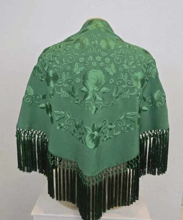 Mantón modelo Jimena color Verde Andalucía