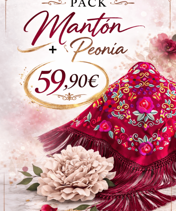 Pack Mantón y Flor