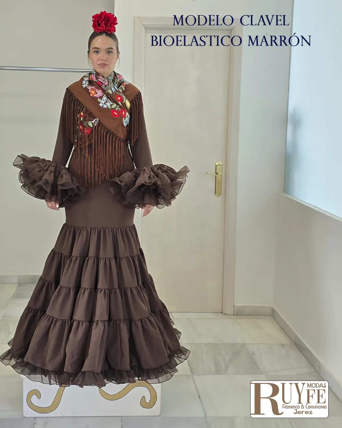 Traje flamenca Clavel