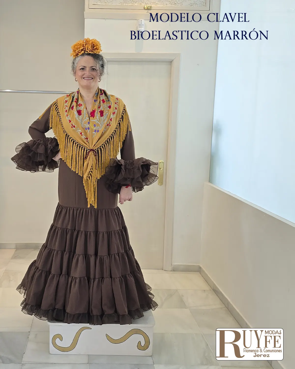 Traje flamenca Clavel - Imagen 2